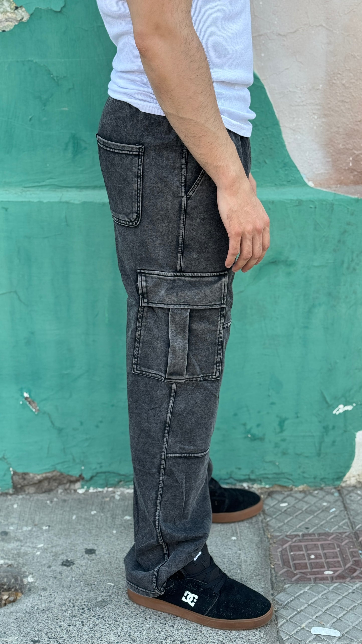 Buzo cargo Acid Wash (delgado)