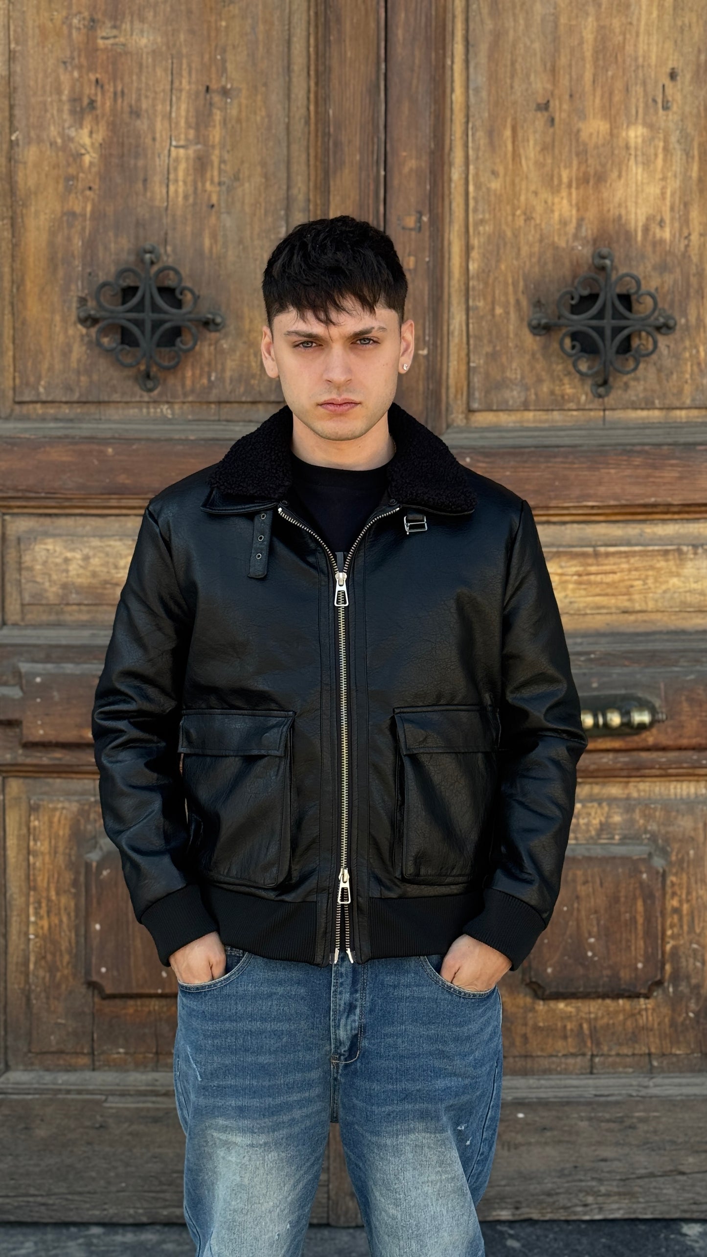 Chaqueta cargo Negra