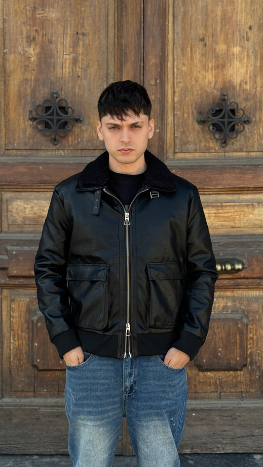Chaqueta cargo Negra