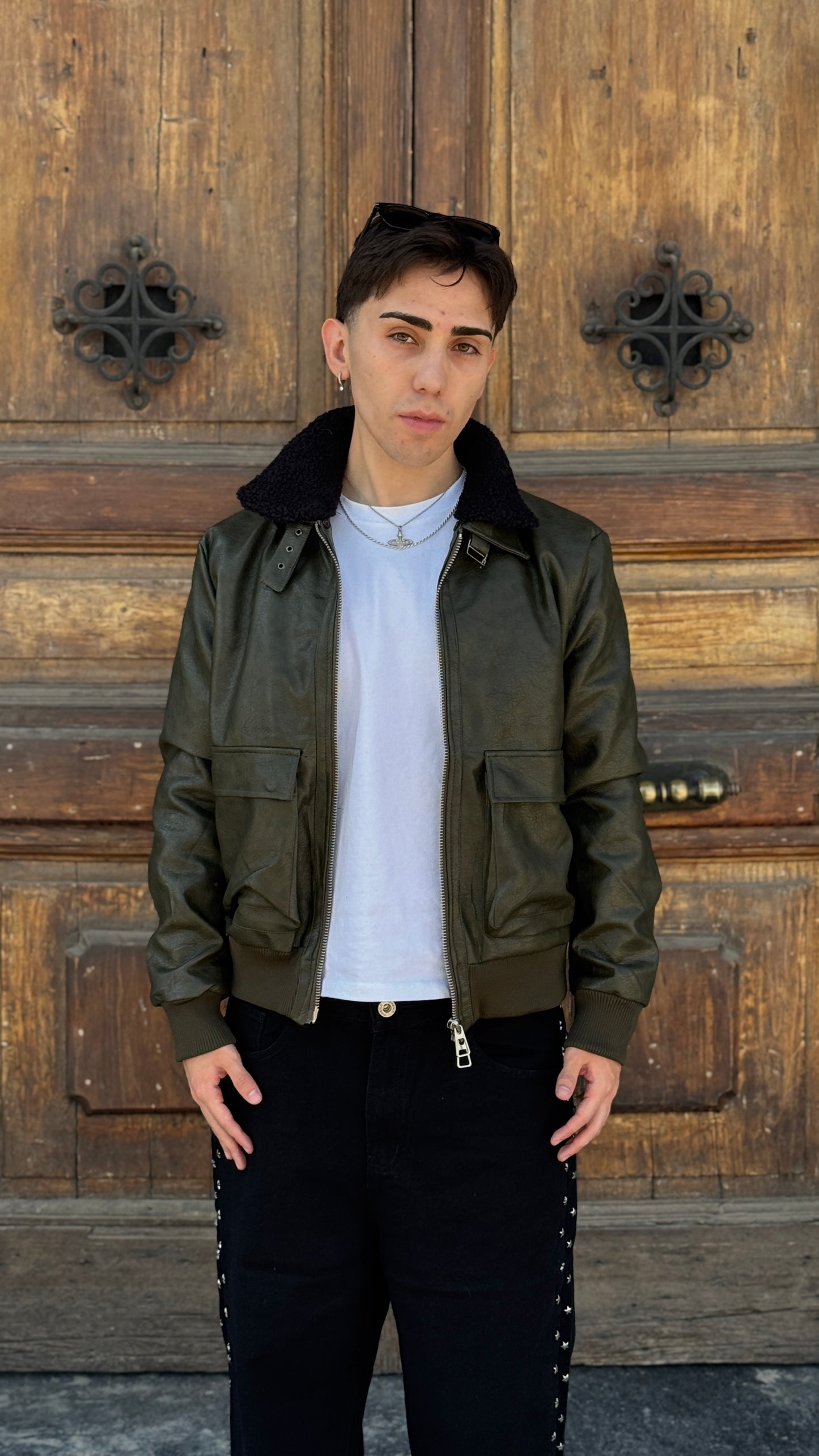 Chaqueta cargo verde
