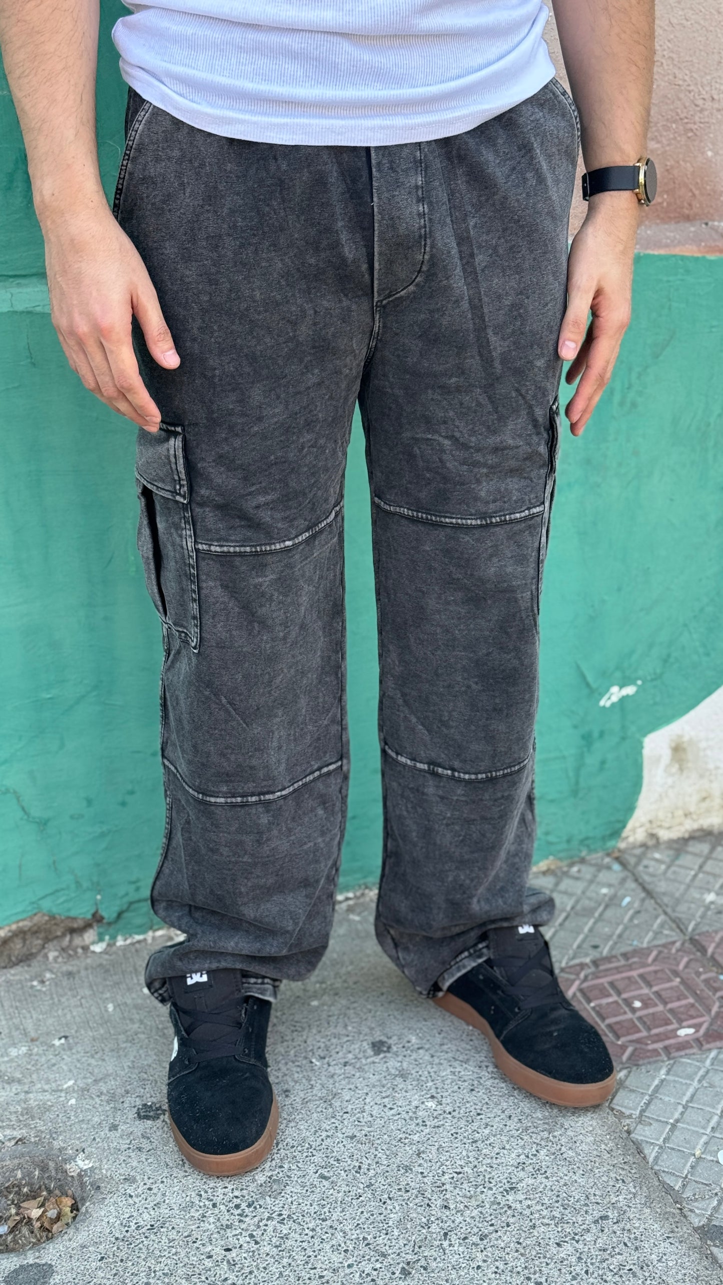 Buzo cargo Acid Wash (delgado)