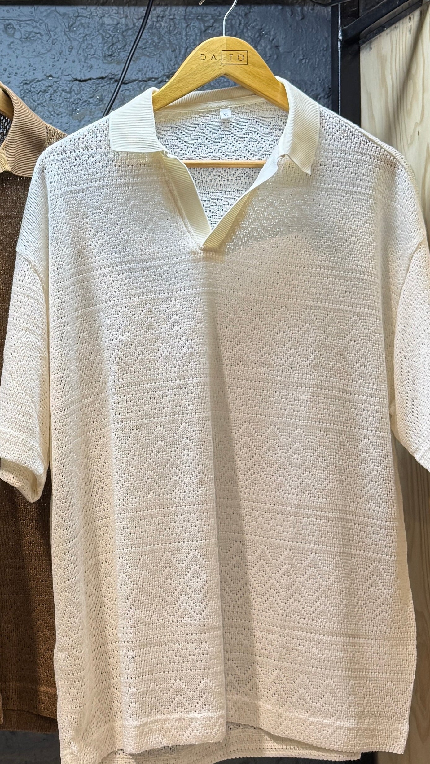 Polera polo beige