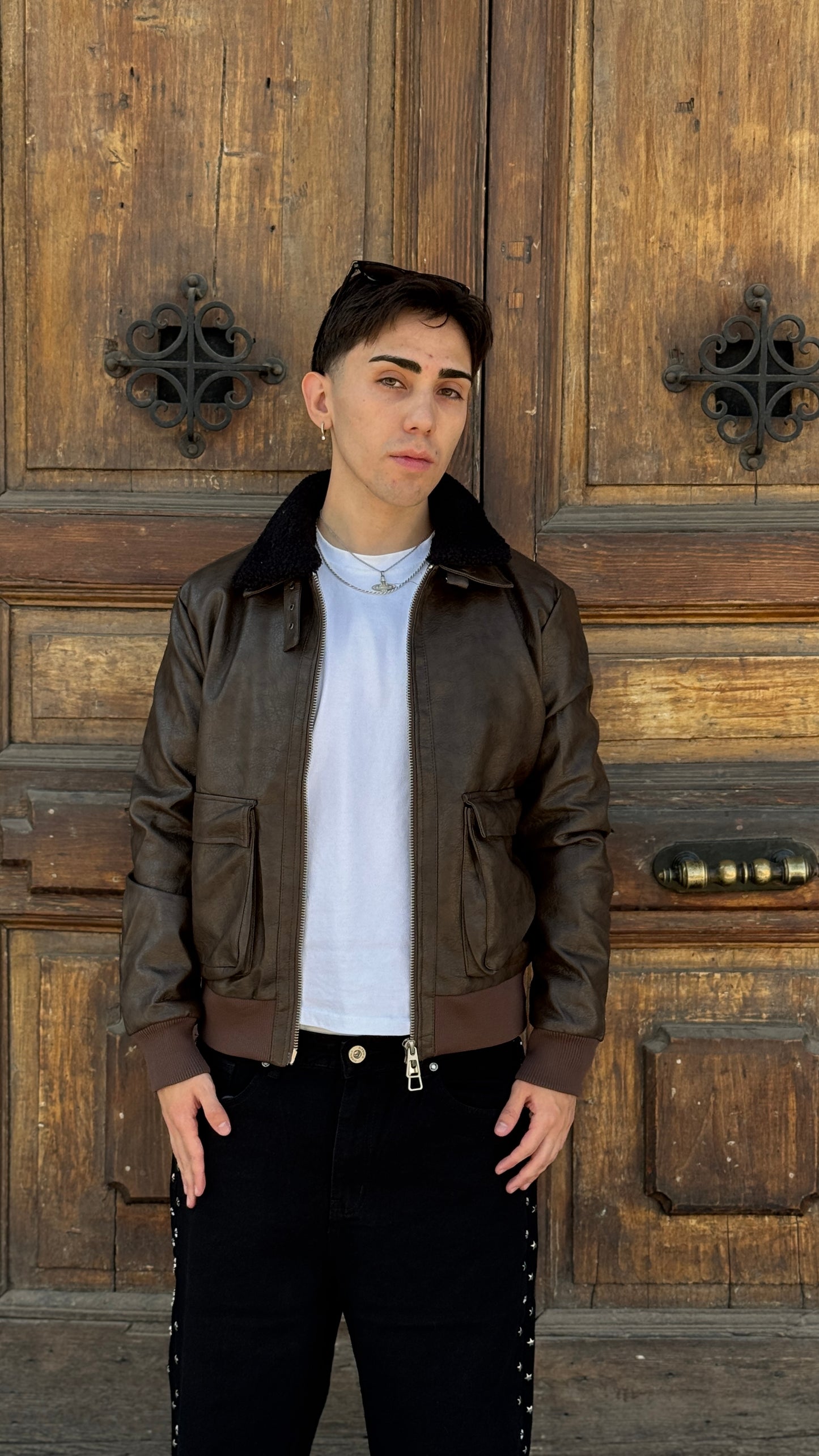 Chaqueta cargo café