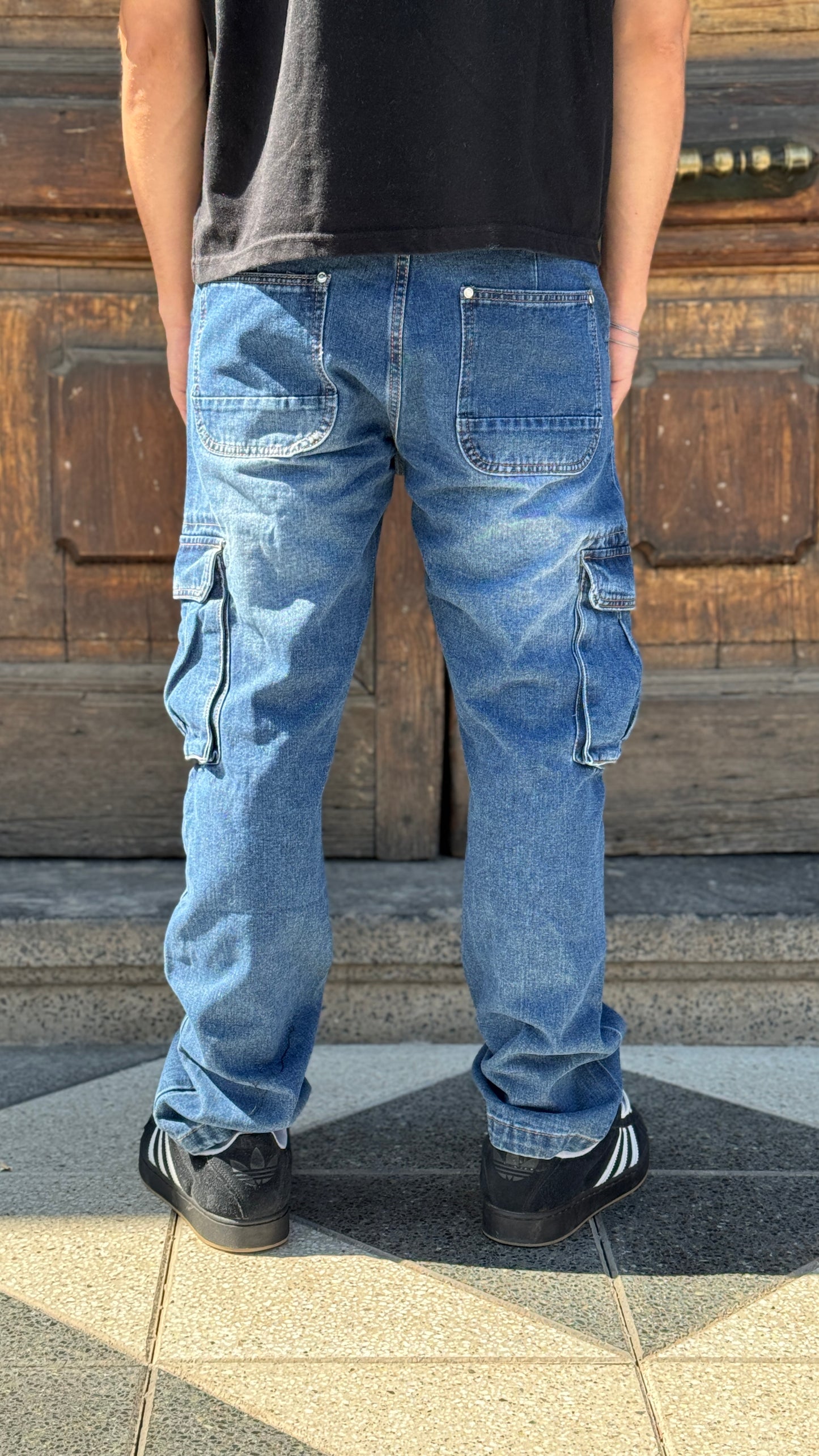 Pantalón cargo azul